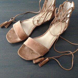 Suede strappy sandals